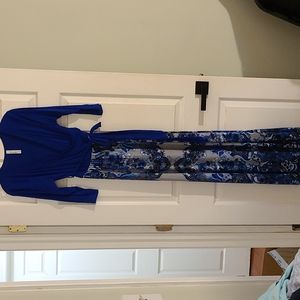 Beautiful bright blue print maxi